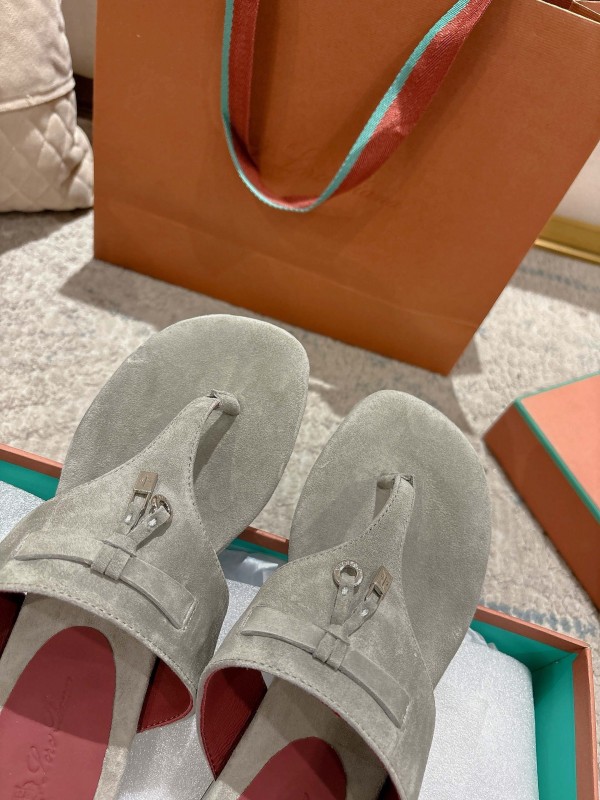 2025 Slippers LP Beige Suede Slippers LY00350