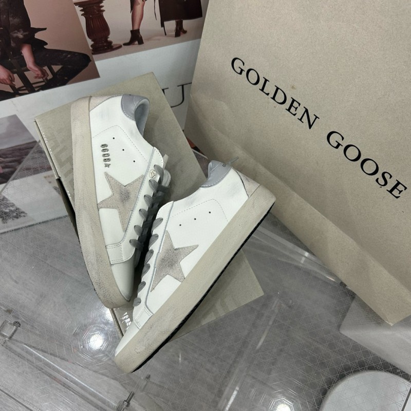 2025 Unisex GGDB White Grey Leather Sneakers