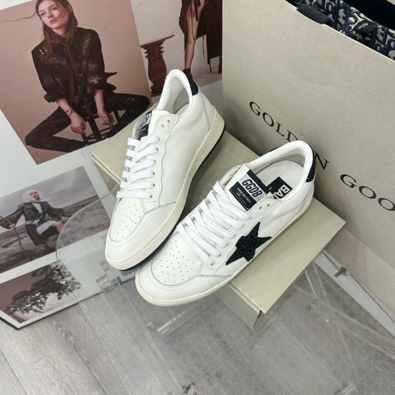 2024 Unisex GGDB White Black Leather Low Top Sneakers MJ00260