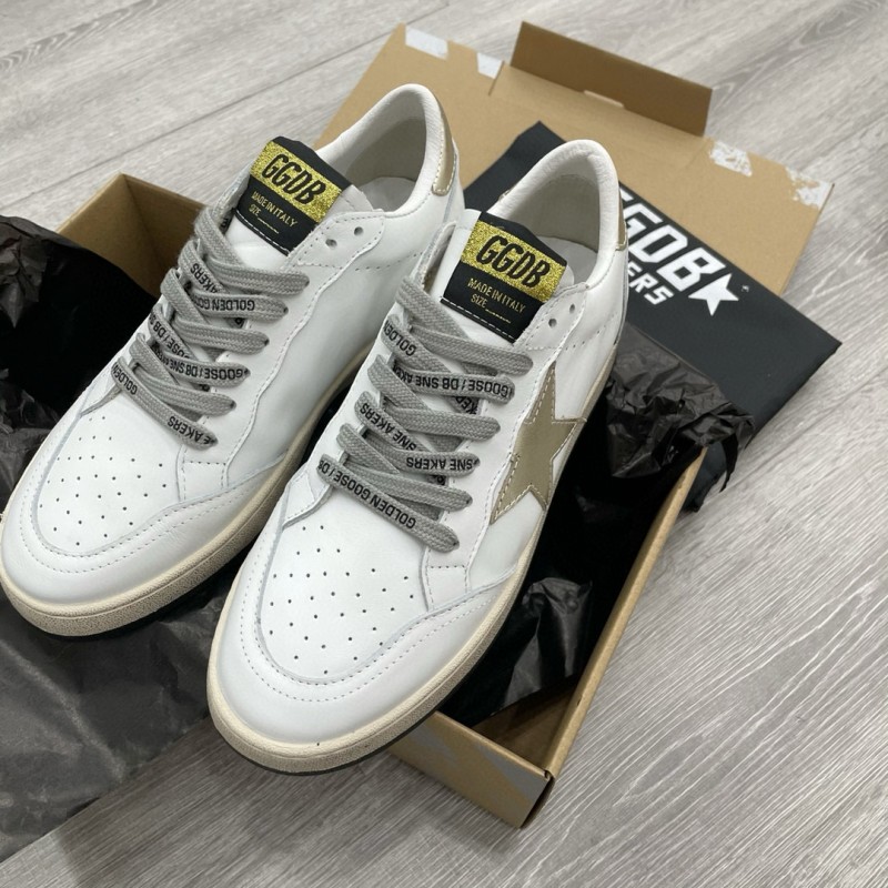 2024 Unisex GGDB White Gold Leather Sneakers MJ00260