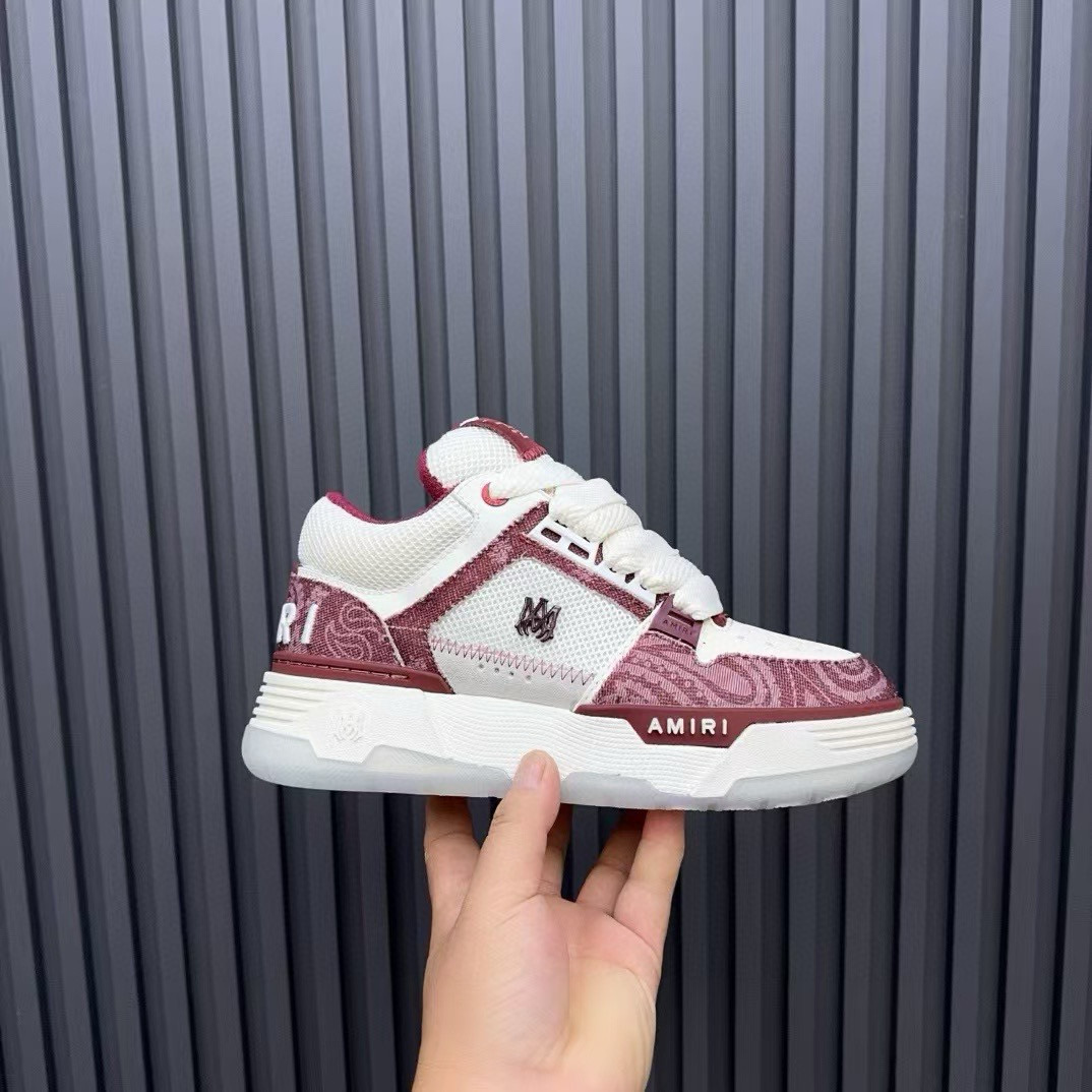 2024 Unisex Amiri White Red Leather Sneaker MJ00360
