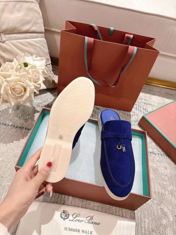 2025 Women LP Blue Suede Loafers LY00260(F)