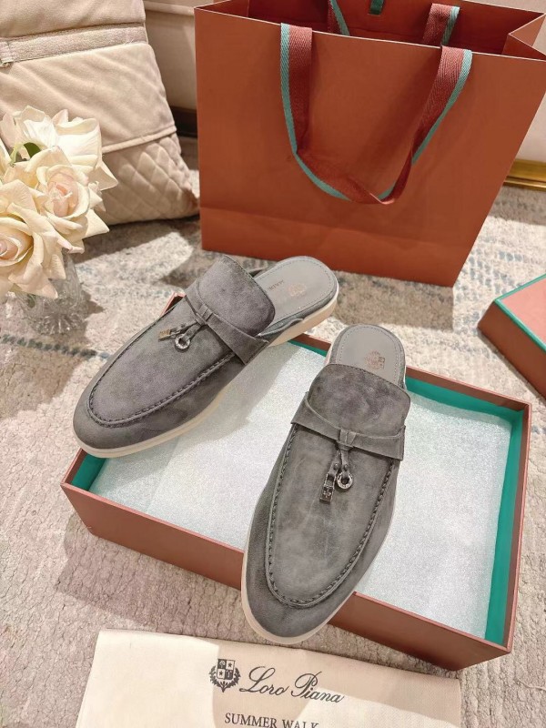 2025 Slippers LP Grey Suede Slippers