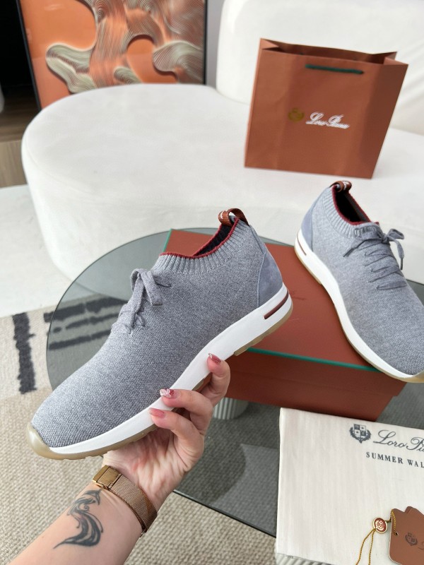2024 Men LP Gray Wool Knit Sneakers MJ00330