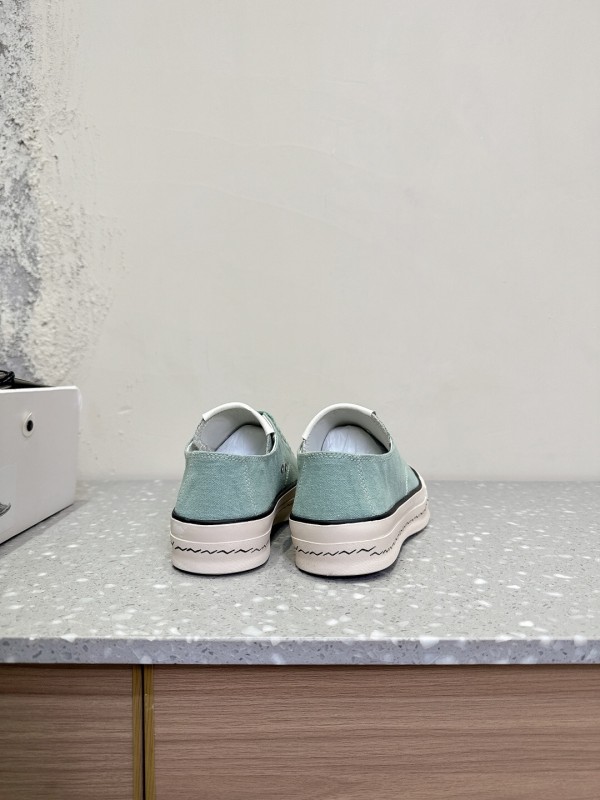 2025 Women VISVIM Green Canvas Sneakers