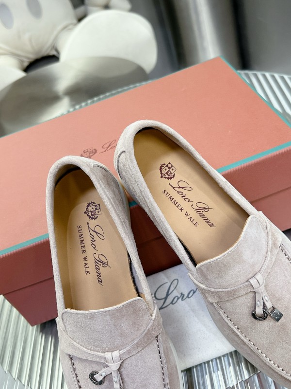 2024 Unisex Le Parmentier beige suede loafers MJ00270