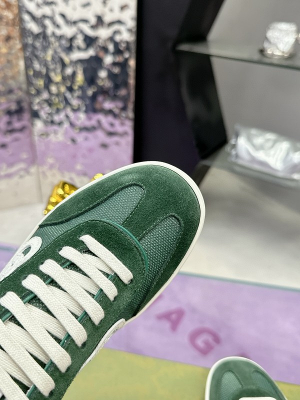 2024 Unisex Gucci Green Imported Suede Leather Sneakers MJ00310