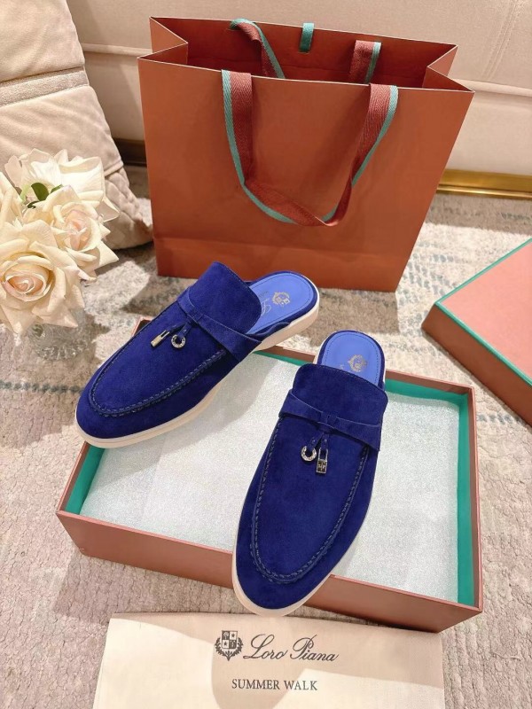 2025 Women LP Blue Suede Loafers LY00260(F)