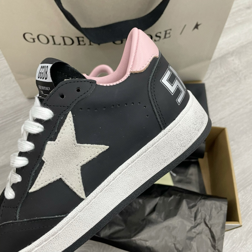 2024 Unisex GGDB Black Pink Leather Suede Sneakers MJ00260