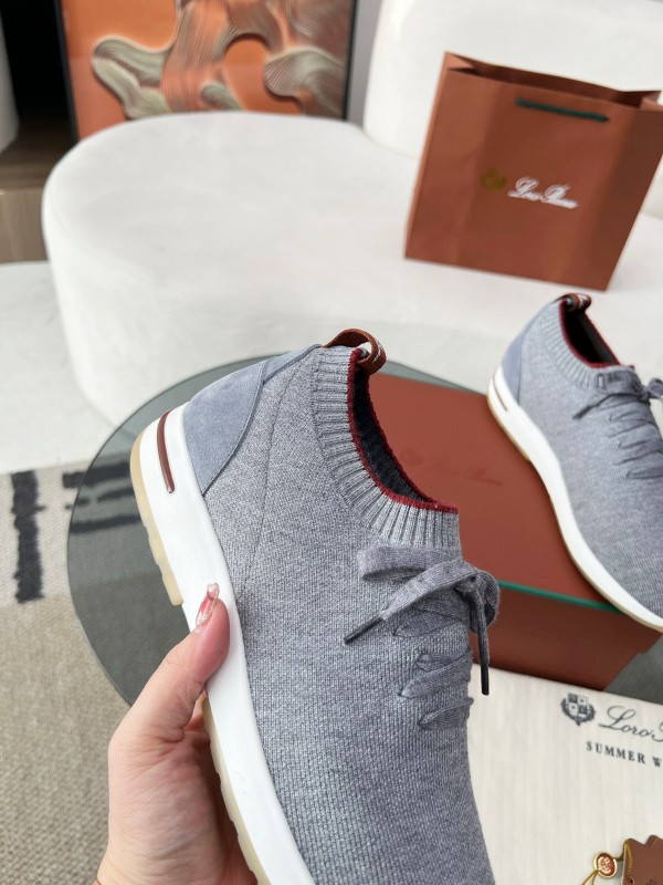 2024 Men LP Gray Wool Knit Sneakers MJ00330