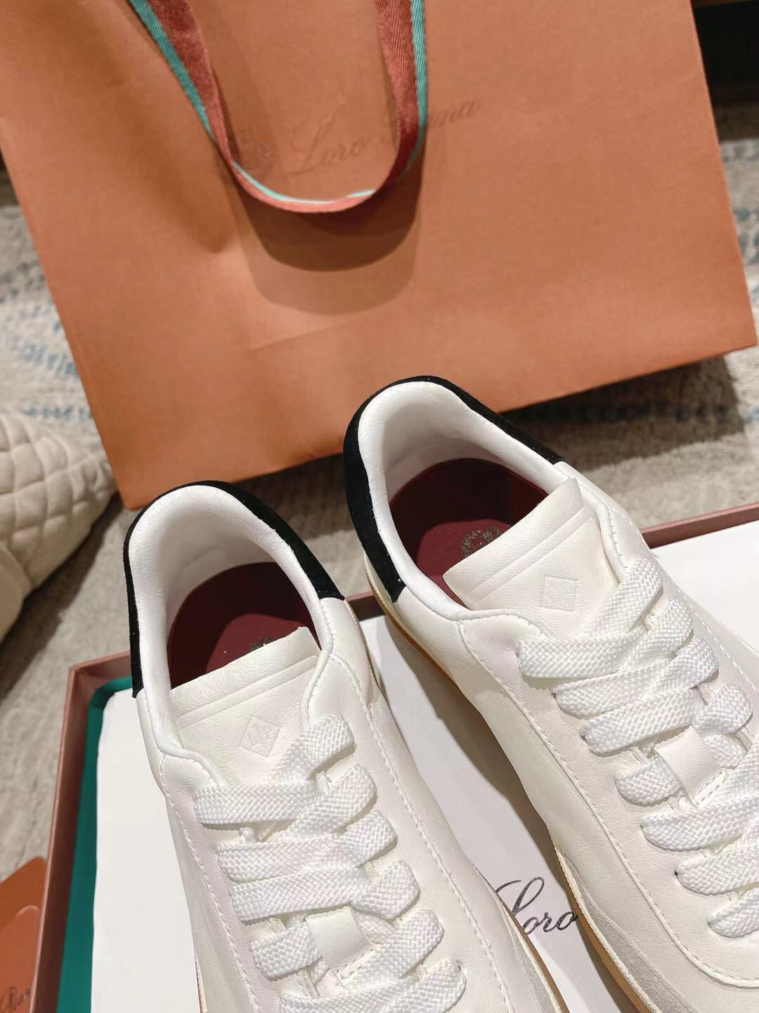 2025 Unisex Le Parmentier White Black Leather Sneaker LY00320(F)/LY00330(M)