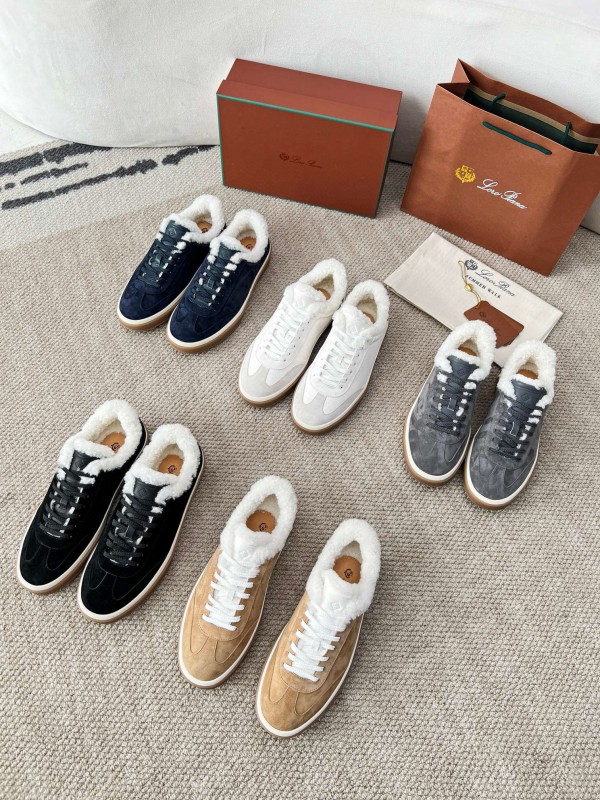 2024 Unisex Le Parmentier Grey Suede Rubber Low Top Sneakers MJ00350