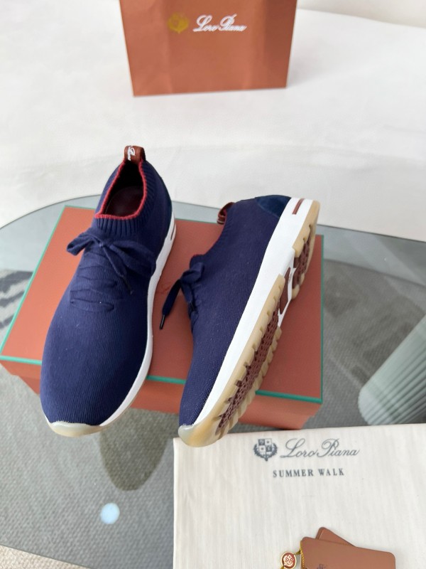 2024 Men LP Navy Wool Knit Sneakers MJ00330
