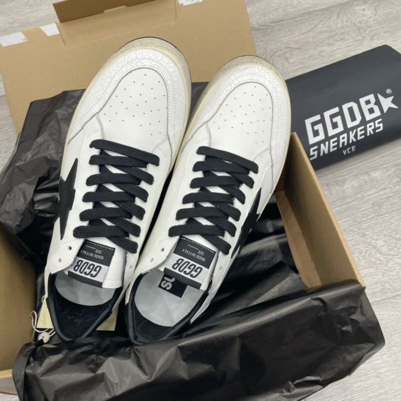 2024 Unisex GGDB White Black Leather Sneakers MJ00260
