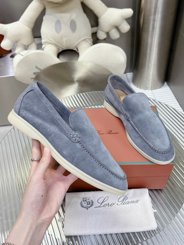 2025 Men Le Parmentier Grey Suede Loafers LY00260