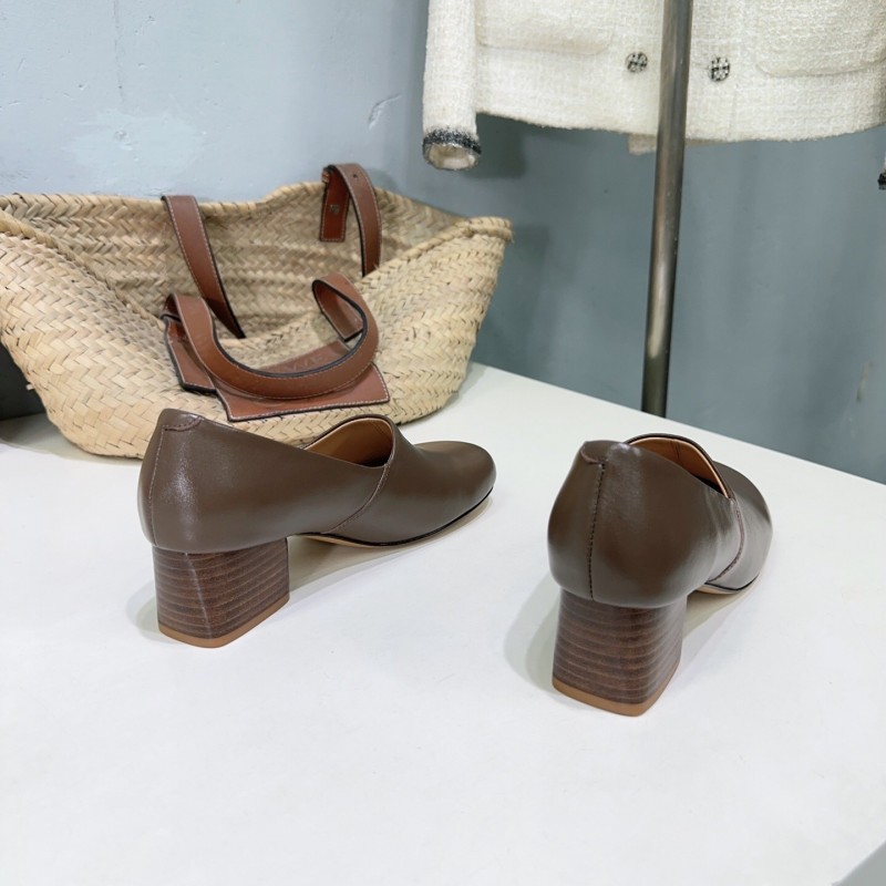 2025 Women Lemaire Brown Leather Loafers