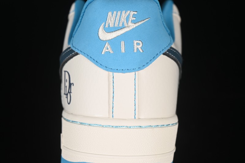 Nike Air Force 1 '07 Low Dior Collaboration Stone Blue Low-Top Casual Sneakers - KK1988-088