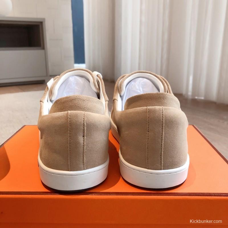 2025 Unisex H Brown Beige Suede Sneakers AS00380