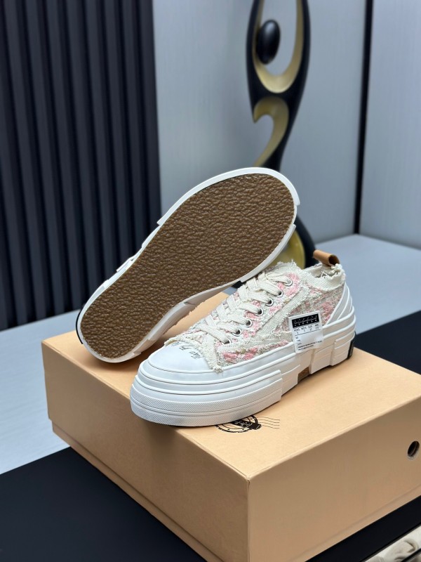 2025 Unisex XVESSEL White Canvas Plimsolls Distressed Design AS00260