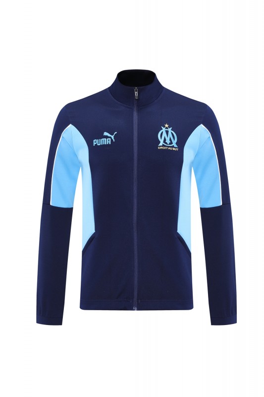 25/26 Olympique Marseille Blue/Navy Full Zipper Jacket +Long Pants