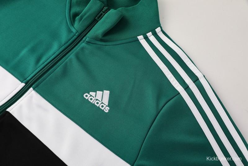 2025 Adidas Green/Black Full Zipper Jacket +Long Pants