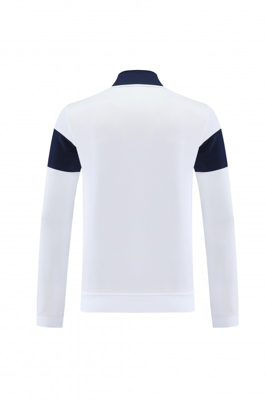 2025 Nike White/Navy Full Hoodie Zipper Jacket +Long Pants