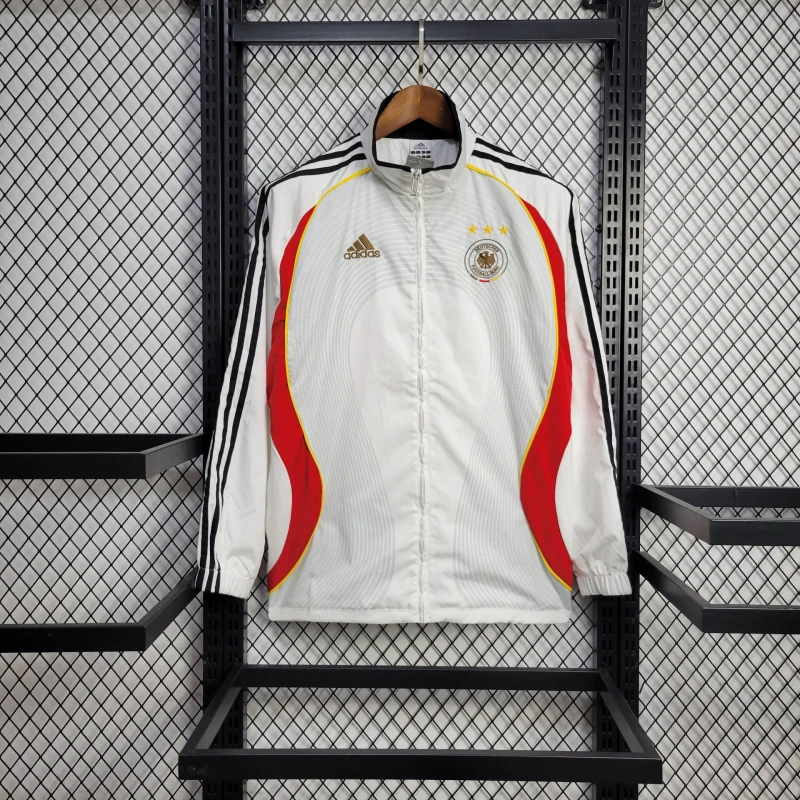 2025 Germany Jacket White/Red Windbreaker