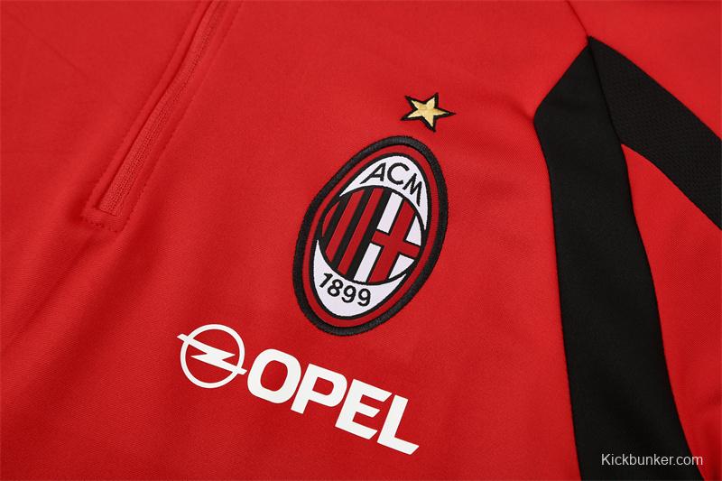 Retro 05/06 AC Milan Red Half Zipper Jacket