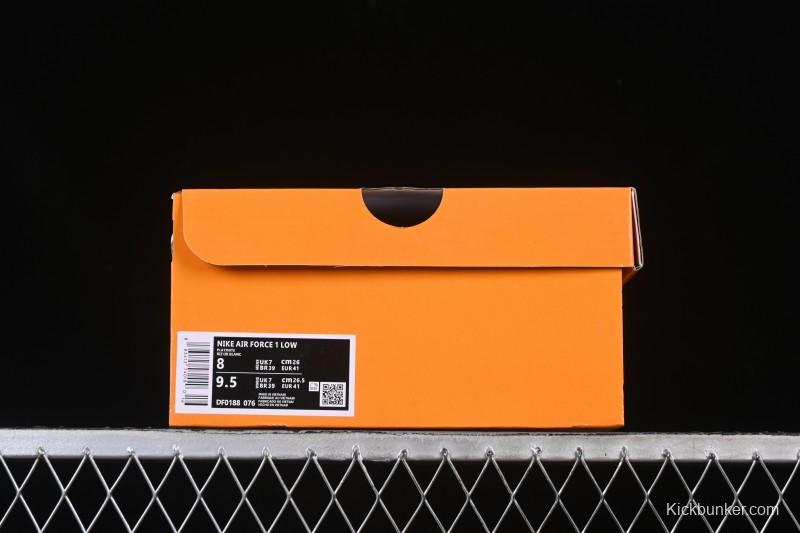 Nike Air Force 1 '07 Low LV Collaboration Grey Brown Floral Canvas Casual Sneakers - DF0188-076