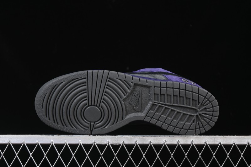 Nike Supreme x Dunk SB Dunk Low Casual Skate Shoes Gray Purple - HQ8487-500