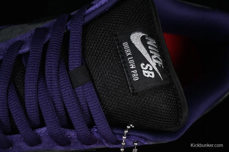 Nike Supreme x Dunk SB Dunk Low Casual Skate Shoes Gray Purple - HQ8487-500