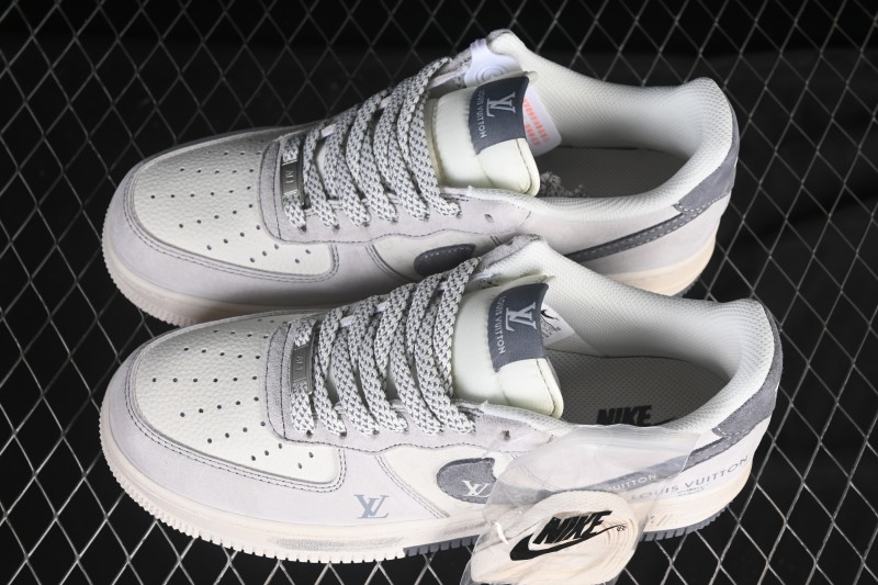 Nike Air Force 1'07 Low LV Collaboration Dual-Tone Gray Graffiti Casual Sneakers - CX5050-Y07