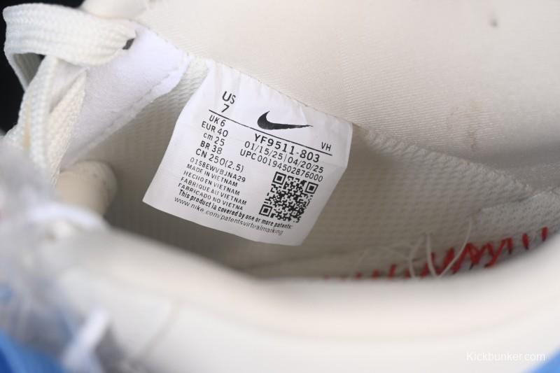 Nike Air Force 1 '07 Low Balenciaga Collaboration White Blue Gold Casual Sneakers - YF9511-803