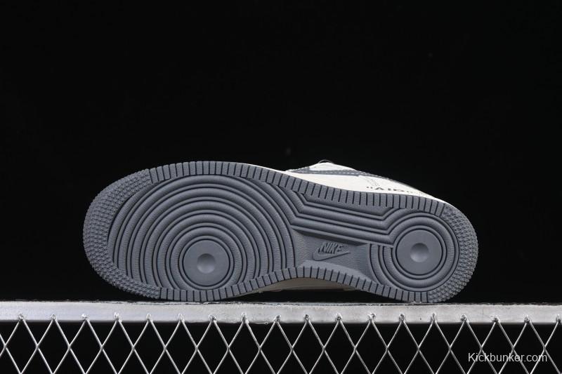 Nike Air Force 1 '07 Low LV Collaboration Beige Black Woven Label Casual Sneakers - CX5050-Y08