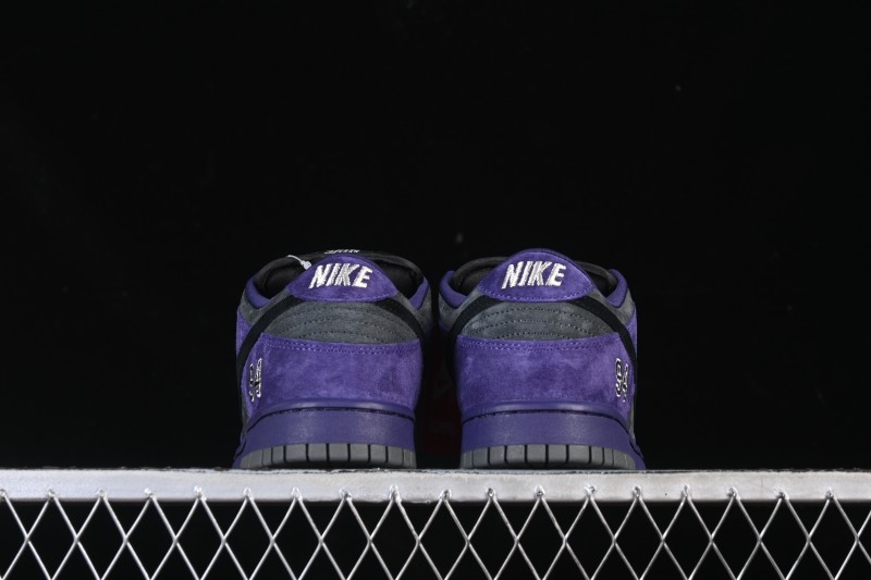 Nike Supreme x Dunk SB Dunk Low Casual Skate Shoes Gray Purple - HQ8487-500