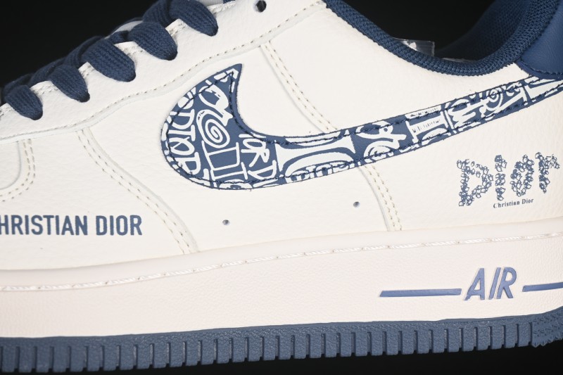Nike Air Force 1 '07 Low Dior Collaboration Milan Embroidery Low-Top Casual Sneakers - XD2588-608