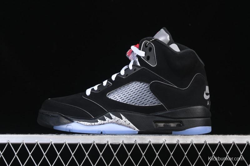 Nike Air Jordan 5 Black Metallic Reimagined Retro Basketball Shoes - HF3975-001