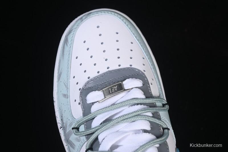 Nike Air Force 1'07 Low Grey Tune Era Hand-Painted Graffiti Casual Sneakers - LJ8822-202