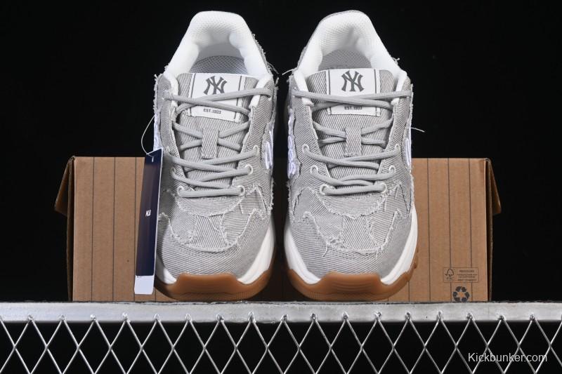 Adidas NY MLB Bigball Chunky Vintage Cursive Height-Increasing Platform Sneakers - 3ASHVT25N50GRL