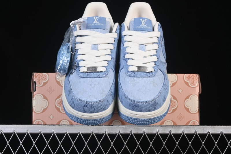 Nike Air Force 1 '07 Low LV Collaboration Light Blue Casual Sneakers - YF9511-823