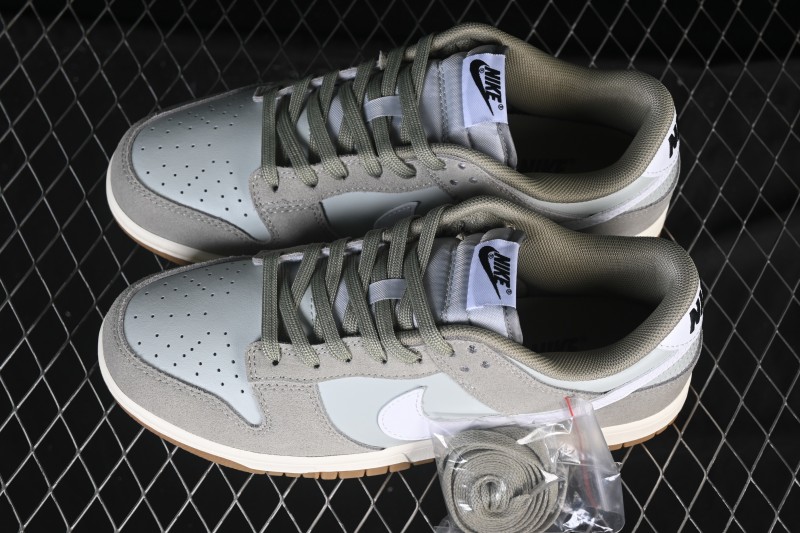 Nike SB Dunk Low Grey White Low-Top Casual Skate Shoes - IB6399-002
