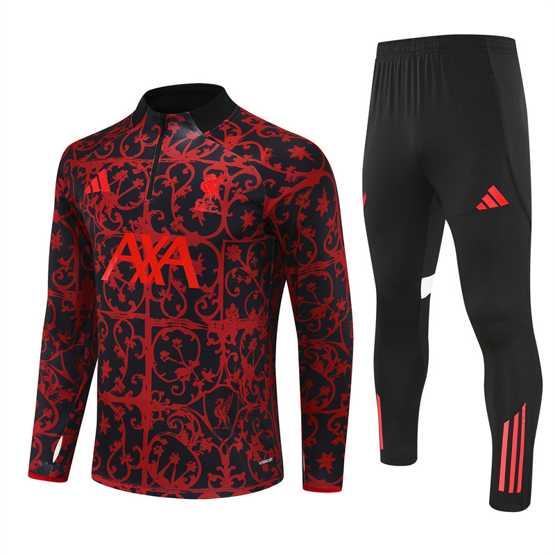 25/26 Liverpool Red Camouflage Half Zipper Jacket+Long Pants