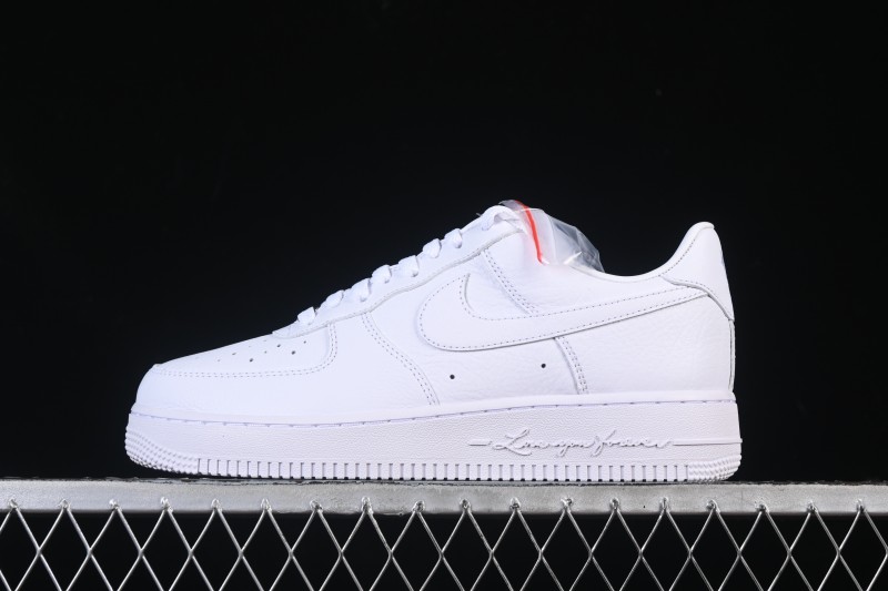 Nike Air Force 1 '07 Low Retro Basketball Sneakers with Full-Grain Leather Upper - CZ8065-100