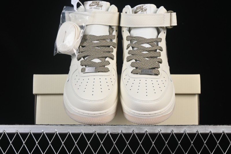 Nike Air Force 1 '07 Mid Retro Basketball Sneakers with 3M Reflective Upper and Crystal Translucent Sole - XL0236-231