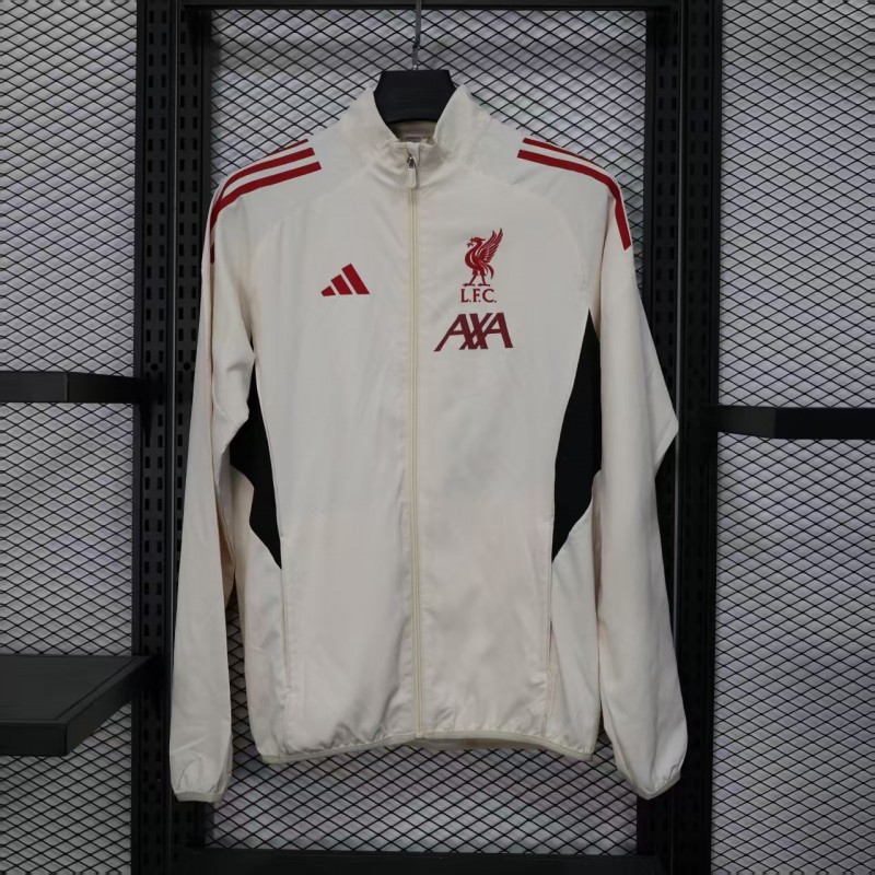 25/26 Liverpool White Windbreaker (with Inner Lining)