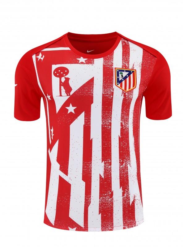 25/26 Atletico Madrid Red/White Stripe Short Sleeve+Shorts