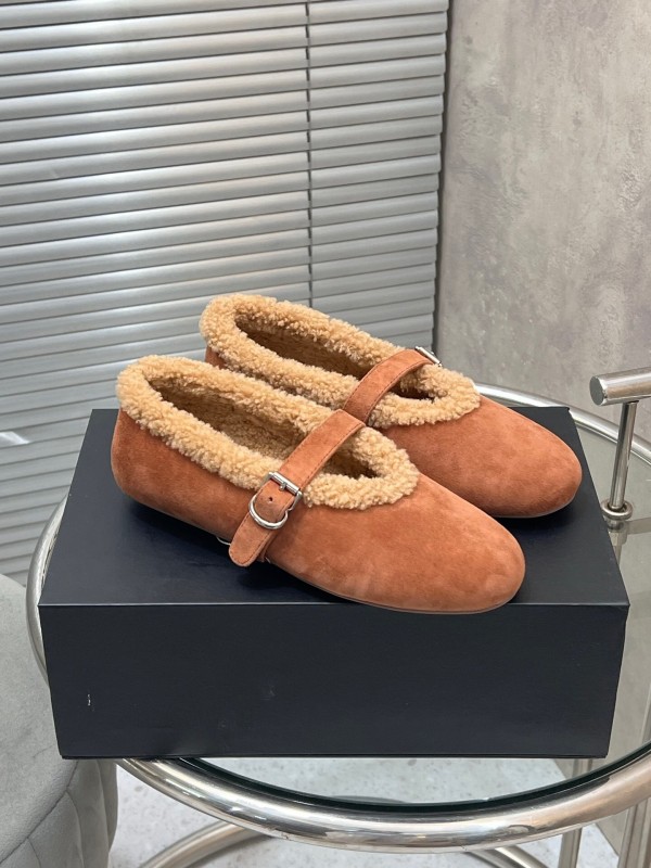 Alaia Fall/Winter 2025 Wool Mary Jane Ballet Flats - KFY00310