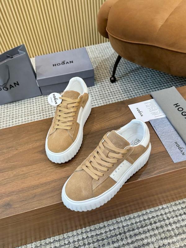 Hogan H-STRIPES Series Couple Thick Sole Biscuit Shoes Airship Shoes Casual Sneakers - AS00310