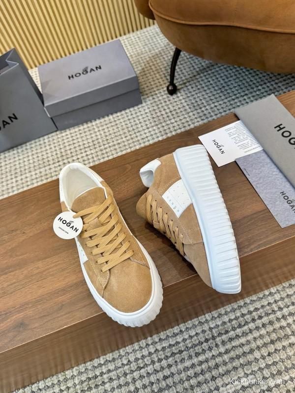 Hogan H-STRIPES Series Couple Thick Sole Biscuit Shoes Airship Shoes Casual Sneakers - AS00310