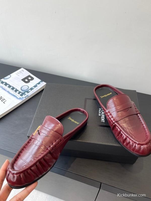 Saint Laurent Classic Loafer Mule Flats - KFY00320